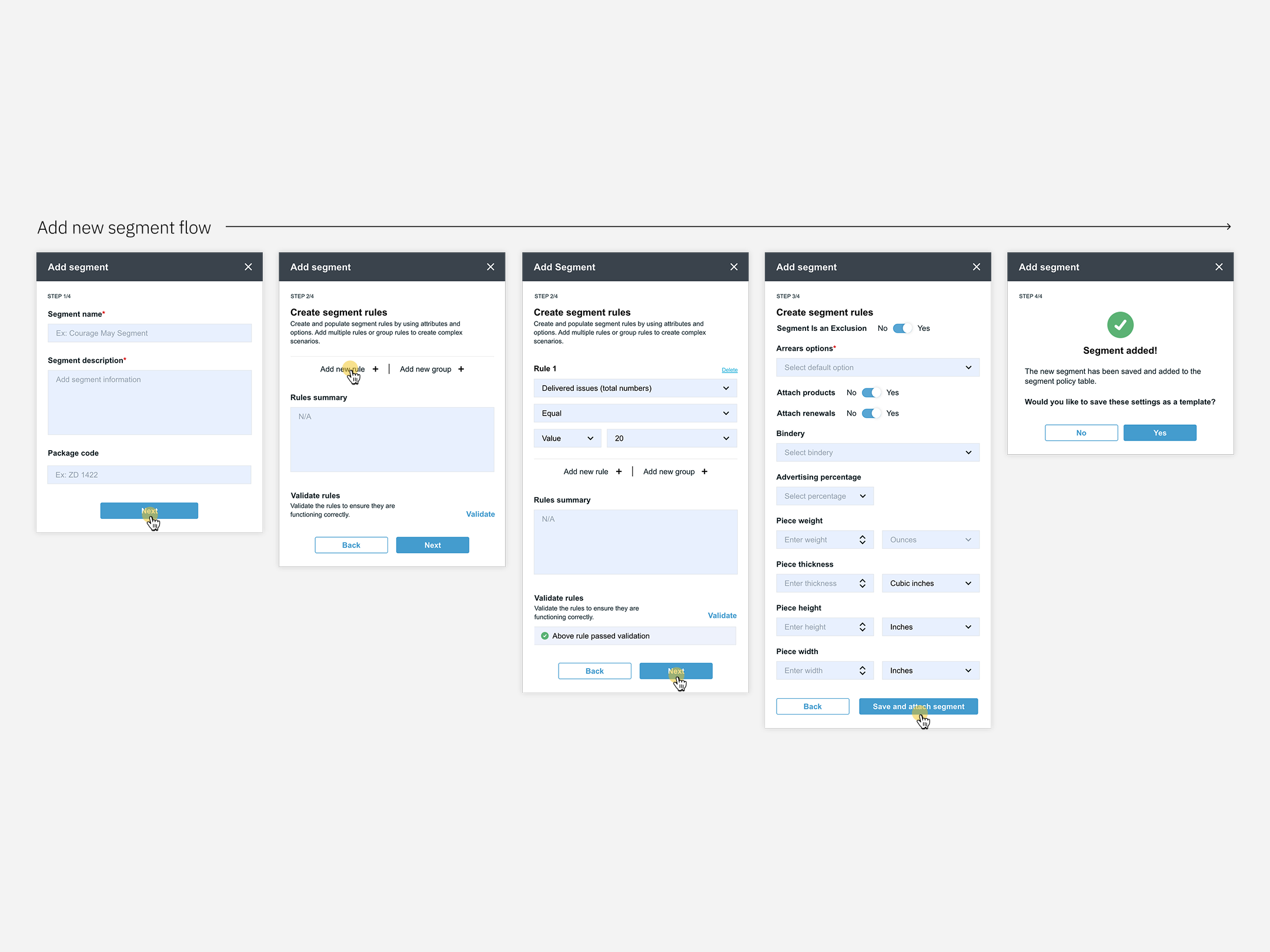 DarwinCX Add Segment UI